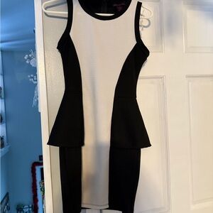 Material Girl Black and White Mini Dress